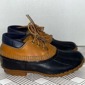 VTG LL Bean Women’s Size 7 Maine Hunting Shoes Low Top Duck Leather Work‎ Boots
